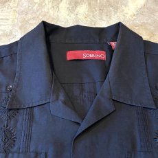 画像10: "LONDON CALLING" BACK EMBROIDERY S/S CUBA SHIRT / Mens XL (10)