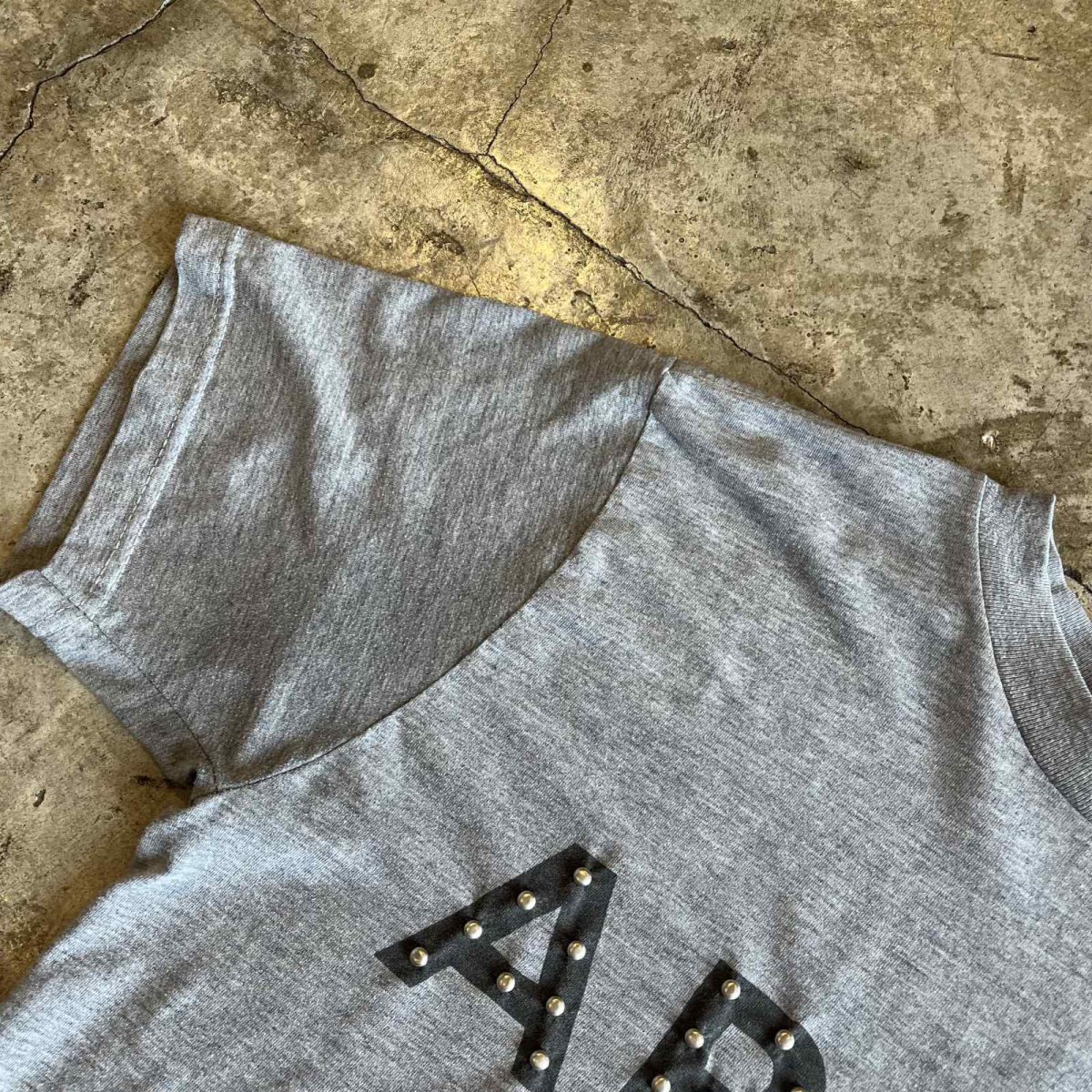 画像9: FRONT "ARMY" LOGO PRINTED STUDS DESIGN S/S TEE / Ladies M (9)