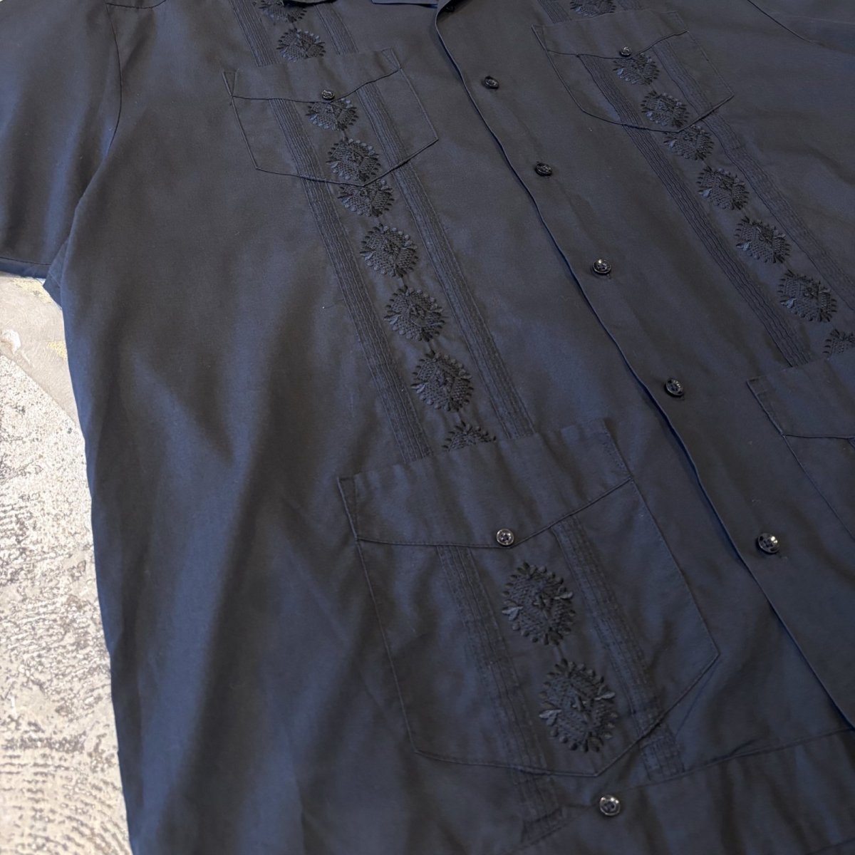 画像5: "LONDON CALLING" BACK EMBROIDERY S/S CUBA SHIRT / Mens XL (5)