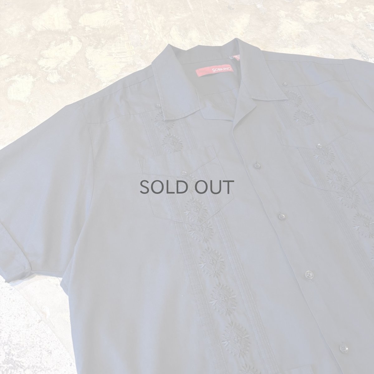 画像3: "LONDON CALLING" BACK EMBROIDERY S/S CUBA SHIRT / Mens XL (3)