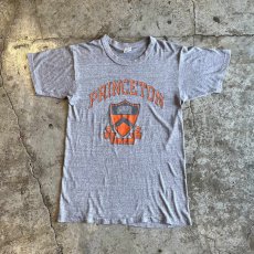 画像1: 80's【CHAMPION】FRONT COLOR PRINTED DESIGN COLLEGE S/S TEE / Ladies M / MADE IN USA (1)