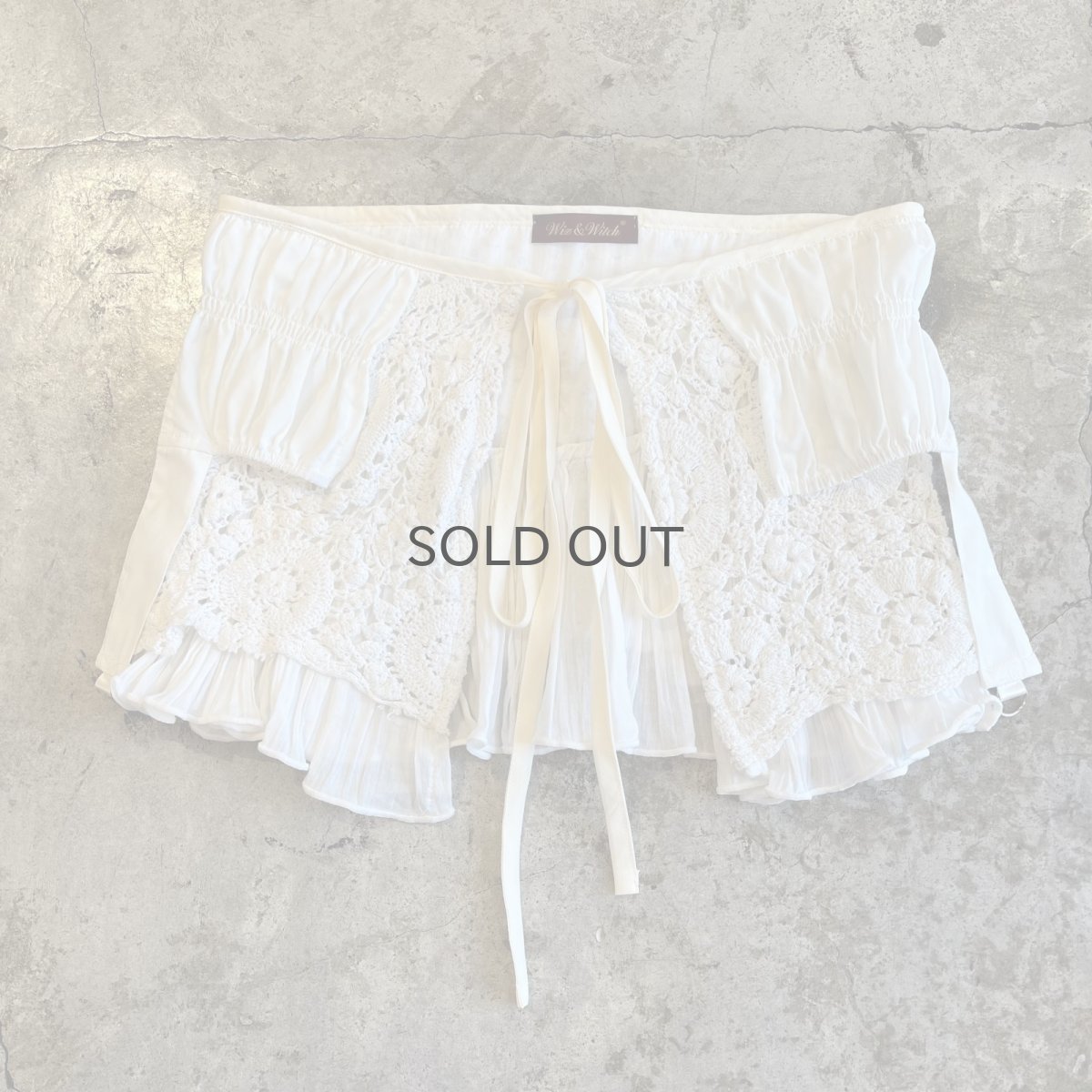 画像1: 【Wiz&Witch】"UNITED" LACE MIX WRAP SKIRT / FREE (1)