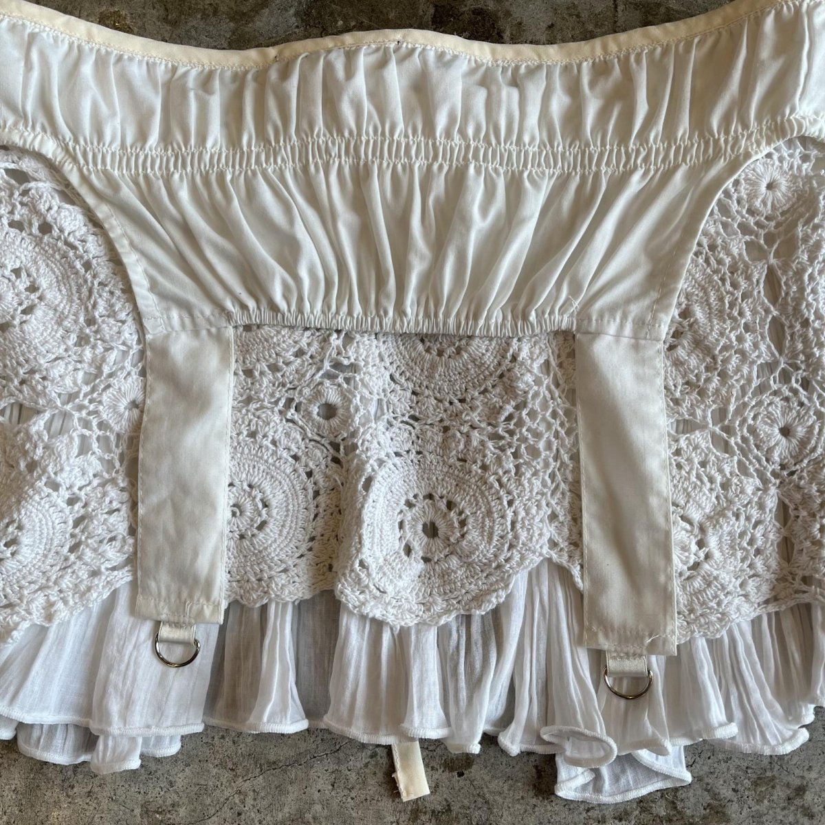 画像10: 【Wiz&Witch】"UNITED" LACE MIX WRAP SKIRT / FREE (10)