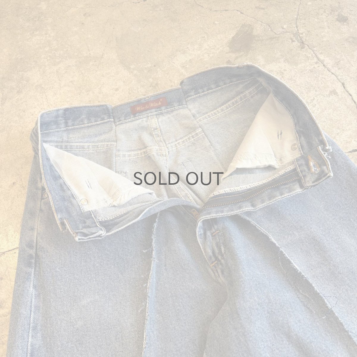 画像7: 【Wiz&Witch】"UNITED" TWINS WIDE DENIM PANTS / W29 (7)