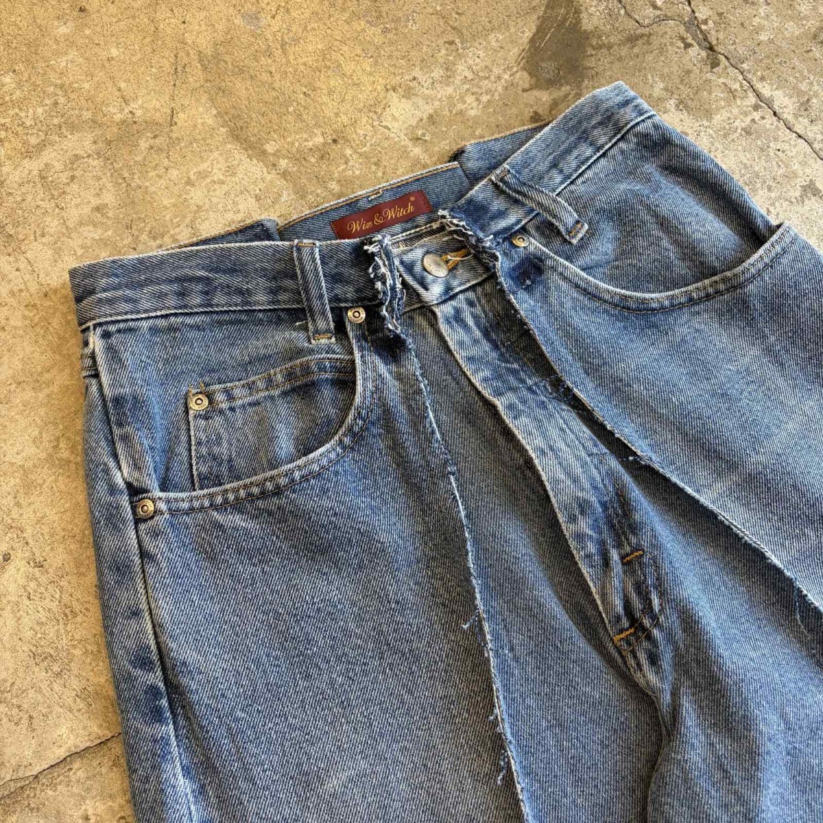 画像3: 【Wiz&Witch】"UNITED" TWINS WIDE DENIM PANTS / W29 (3)