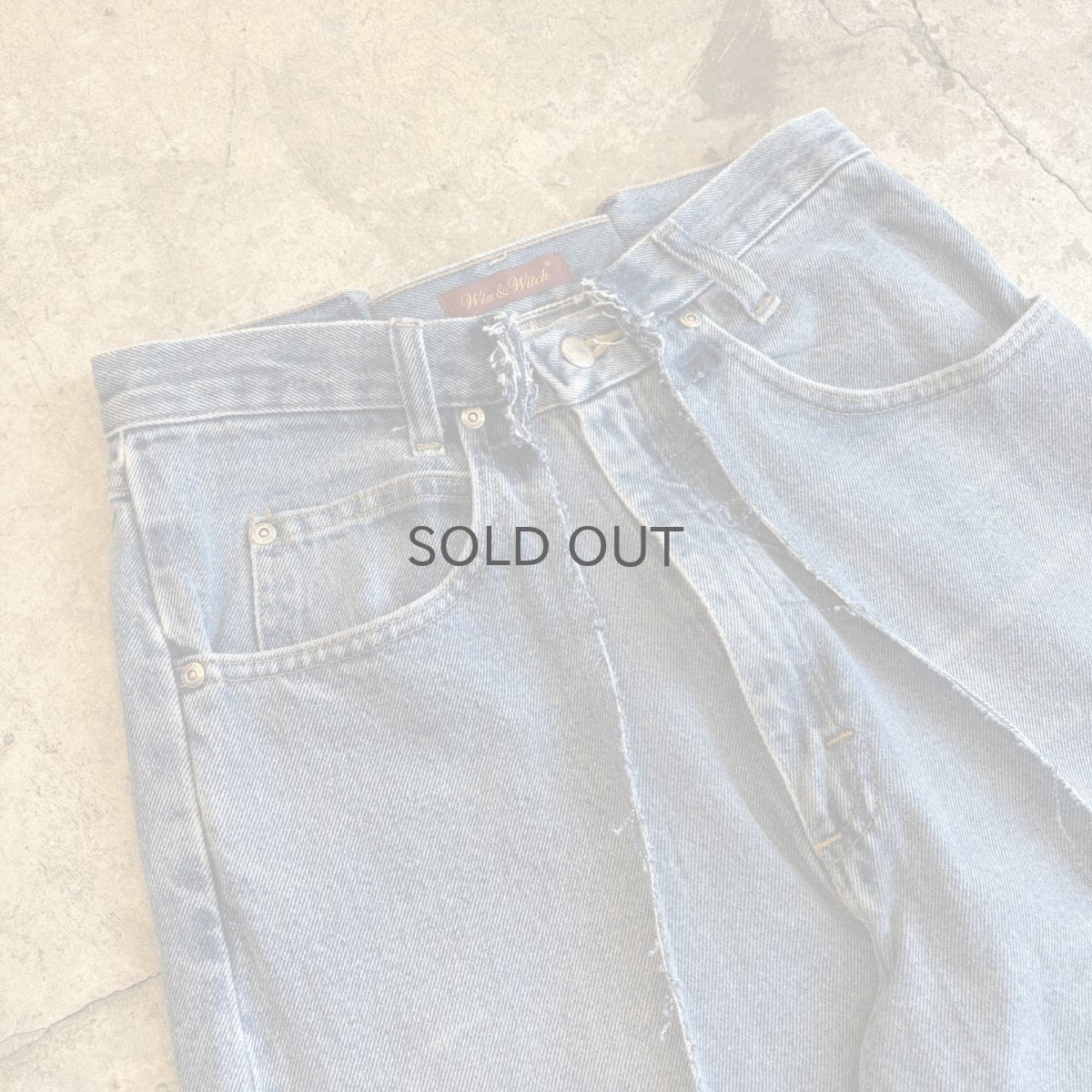 画像3: 【Wiz&Witch】"UNITED" TWINS WIDE DENIM PANTS / W29 (3)