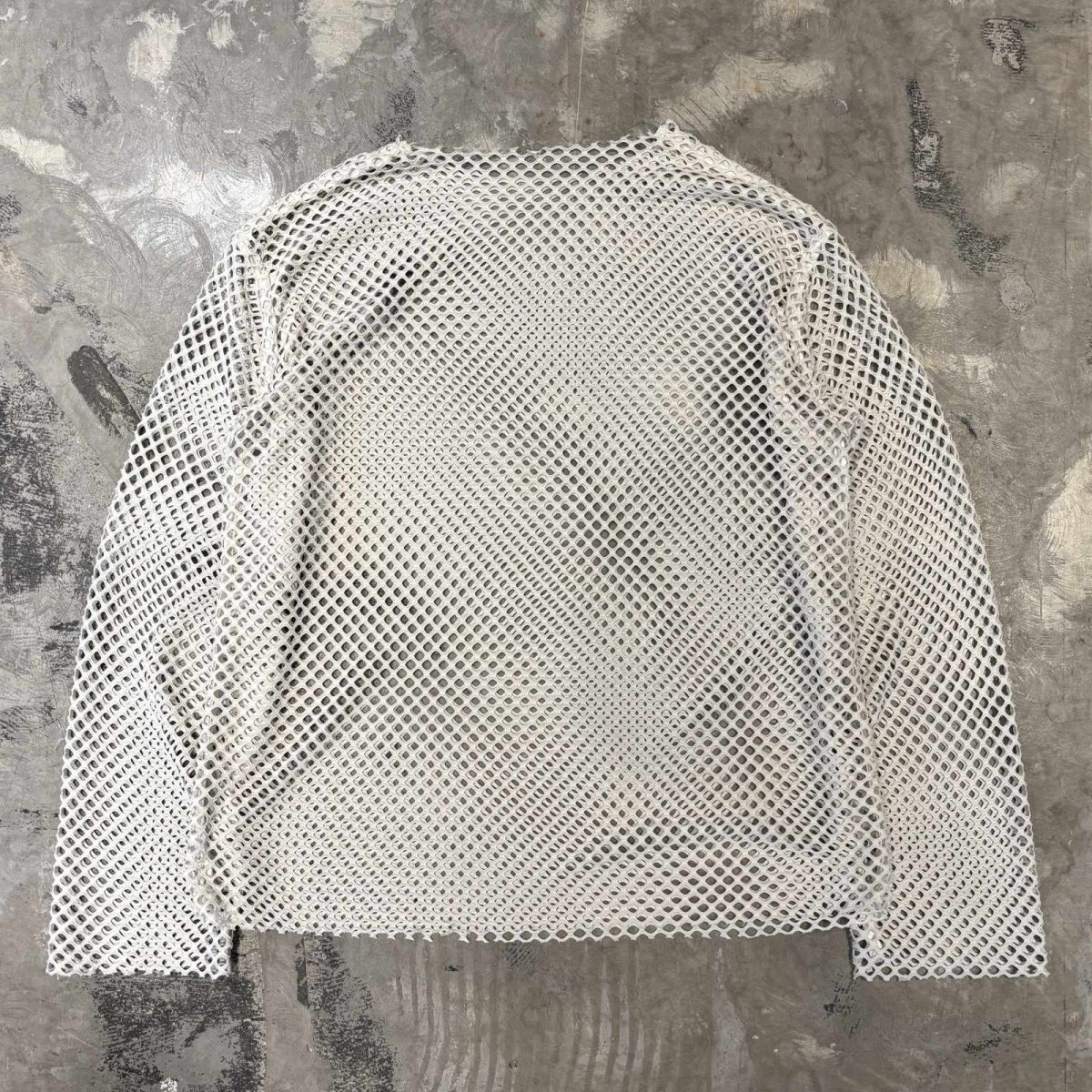画像2: MONOTONE MESH DESGN L/S TOPS / Mens XL (2)