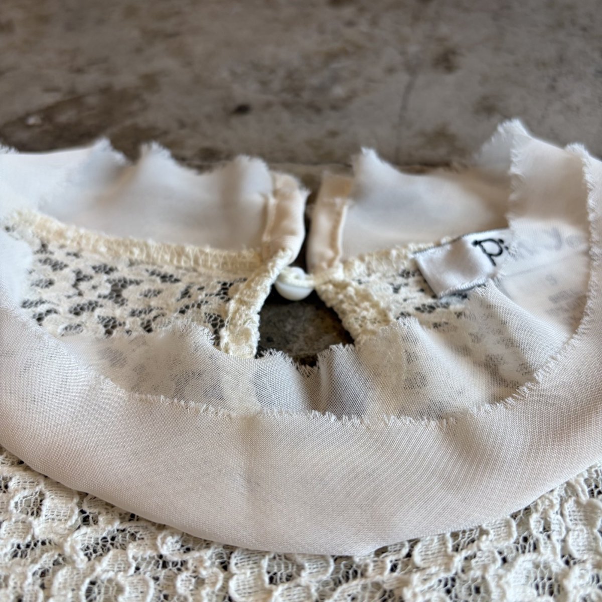画像6: LACE DESIGN IVORY COLOR N/S TOP / Ladies S(M) (6)