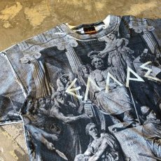 画像3: ALL OVER ART PRINTED S/S TEE / Mens L / MADE IN GREECE (3)