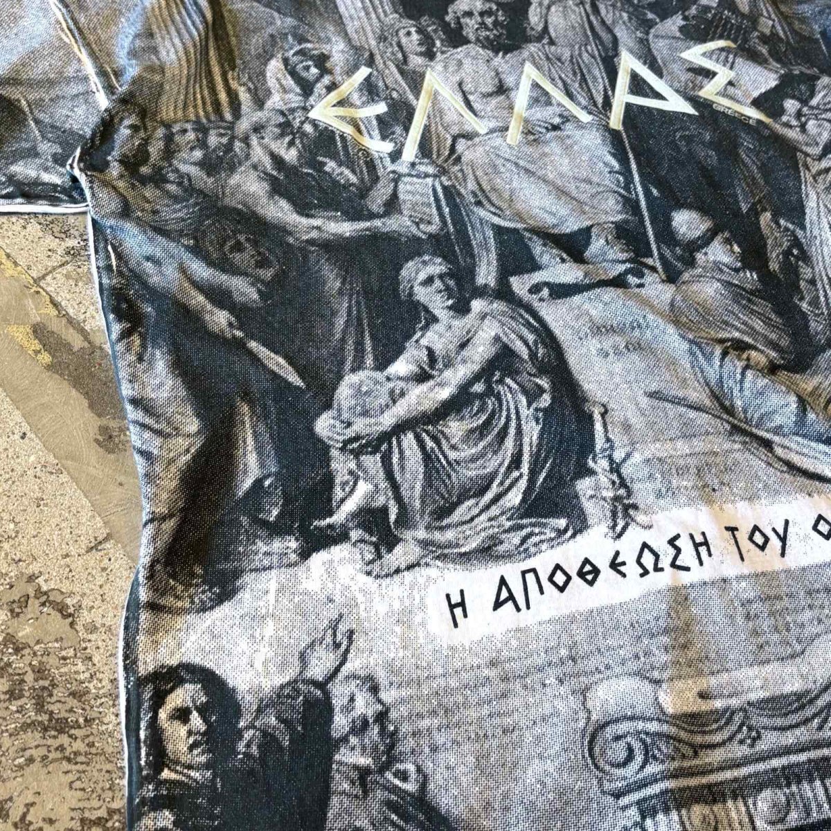 画像5: ALL OVER ART PRINTED S/S TEE / Mens L / MADE IN GREECE (5)