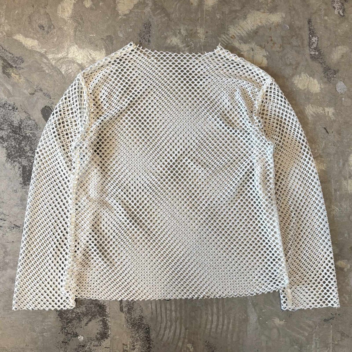 画像1: MONOTONE MESH DESGN L/S TOPS / Mens XL (1)