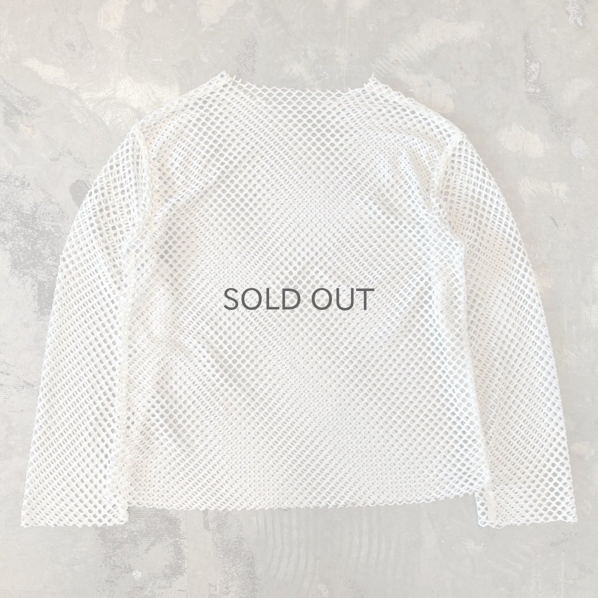 画像1: MONOTONE MESH DESGN L/S TOPS / Mens XL (1)
