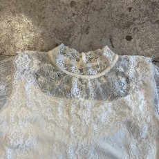 画像8: ALL OVER LACE PATTERN HALF NECE DESIGN L/S TOPS / Ladies M (8)