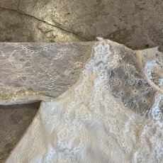 画像10: ALL OVER LACE PATTERN HALF NECE DESIGN L/S TOPS / Ladies M (10)