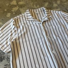 画像3: BICOLOR STRIPE PATTERN OPEN COLLAR PILE S/S SHIRT / Mens XXL(XL) (3)