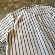 画像9: BICOLOR STRIPE PATTERN OPEN COLLAR PILE S/S SHIRT / Mens XXL(XL) (9)