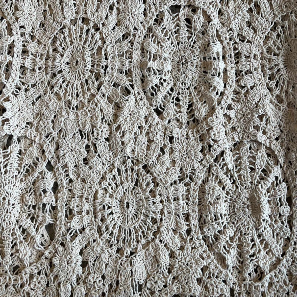 画像10: IVORY COLOR FLOWER CROCHET LACE DESIGN LONG SKIRT / W24~W33 (10)