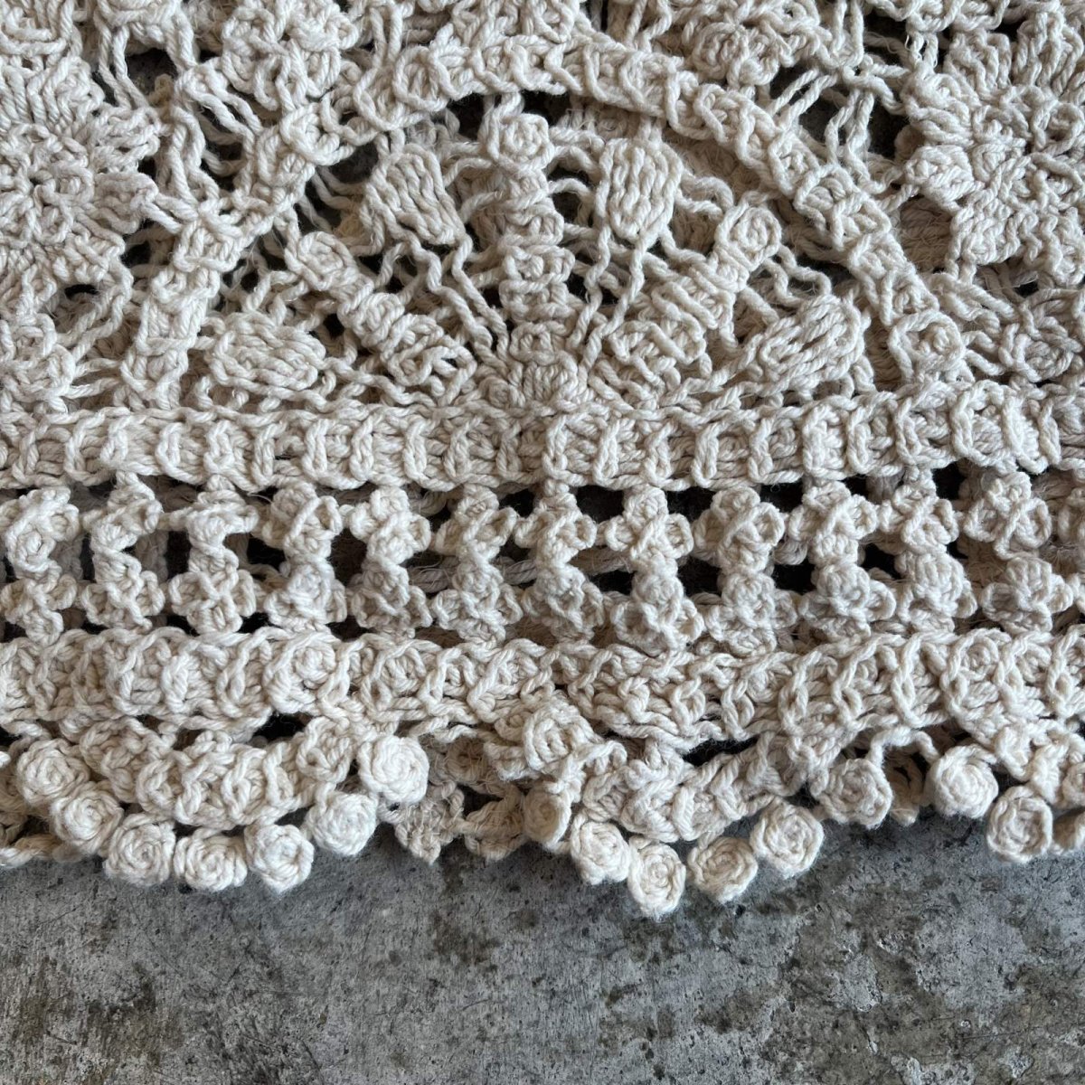 画像9: IVORY COLOR FLOWER CROCHET LACE DESIGN LONG SKIRT / W24~W33 (9)