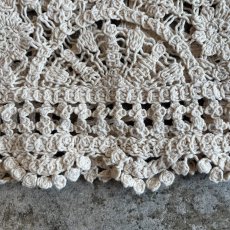 画像9: IVORY COLOR FLOWER CROCHET LACE DESIGN LONG SKIRT / W24~W33 (9)