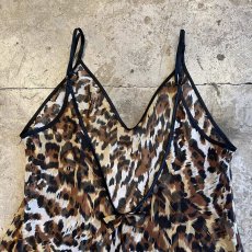 画像8: ALL OVER LEOPARD PATTERN SHEER LONG DESIGN CAMISOLE / Ladies M (8)