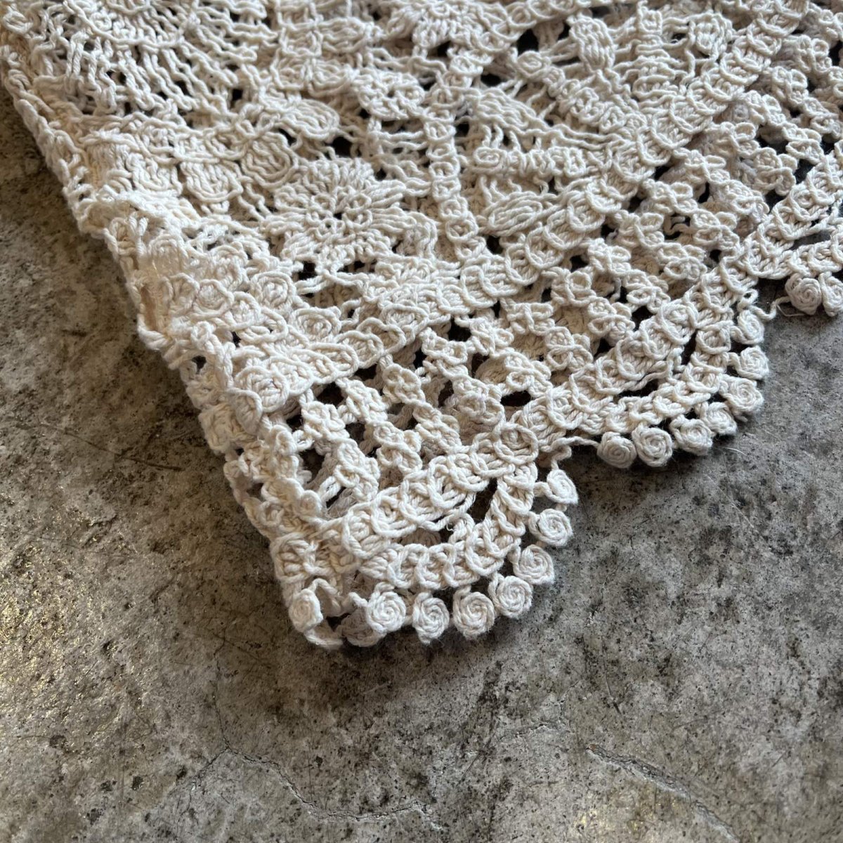 画像3: IVORY COLOR FLOWER CROCHET LACE DESIGN LONG SKIRT / W24~W33 (3)