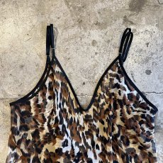 画像5: ALL OVER LEOPARD PATTERN SHEER LONG DESIGN CAMISOLE / Ladies M (5)