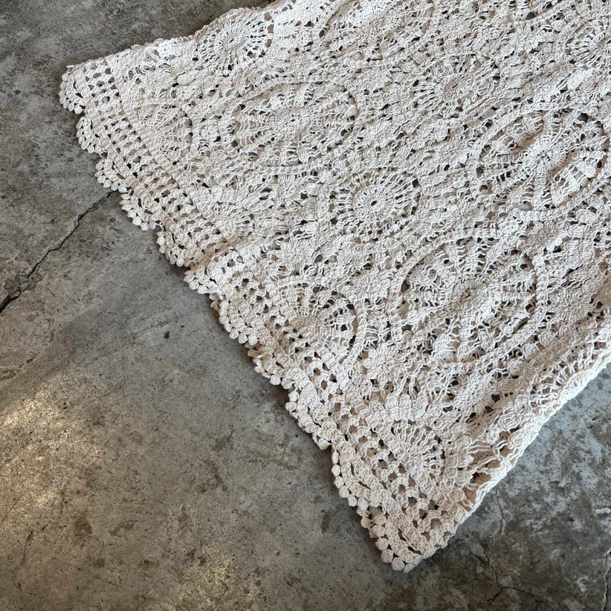 画像4: IVORY COLOR FLOWER CROCHET LACE DESIGN LONG SKIRT / W24~W33 (4)