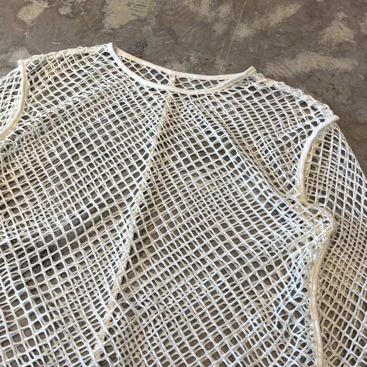 画像4: MONOTONE MESH DESGN L/S TOPS / Mens L (4)