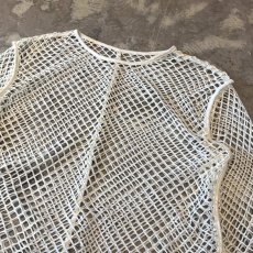 画像4: MONOTONE MESH DESGN L/S TOPS / Mens L (4)