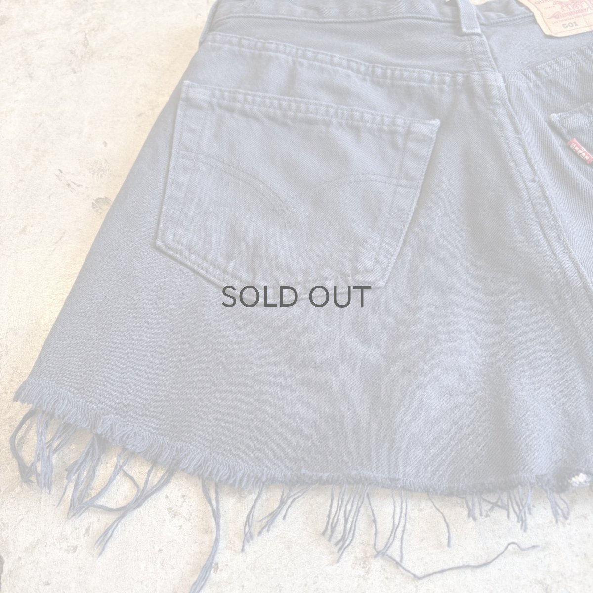 画像9: 【LEVI'S】CUT OFF DESIGN BLACK COLOR SKIRT / W31(W30) (9)