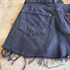 画像9: 【LEVI'S】CUT OFF DESIGN BLACK COLOR SKIRT / W31(W30) (9)