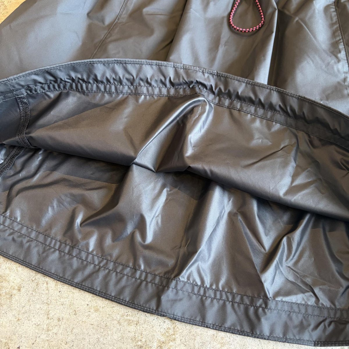 画像5: 【NIKE】DRAW CORD DESIGN BLACK COLOR NYLON SKIRT / FREE~W35(M) (5)