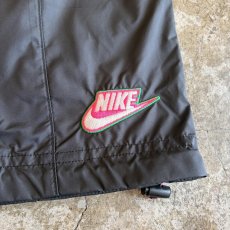 画像3: 【NIKE】DRAW CORD DESIGN BLACK COLOR NYLON SKIRT / FREE~W35(M) (3)