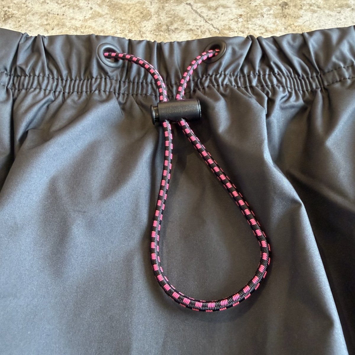画像4: 【NIKE】DRAW CORD DESIGN BLACK COLOR NYLON SKIRT / FREE~W35(M) (4)