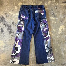 画像2: 【Wiz&Witch】"UNITED" COLOR CAMOUFLAGE DENIM PANTS / W34 (2)