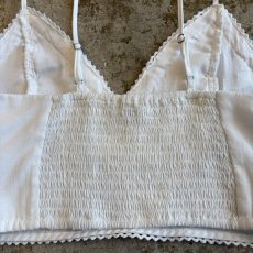 画像8: WHITE COLOR BUSTIER DESIGN LACE CAMISOLE / Ladies S (8)