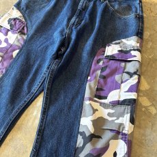 画像4: 【Wiz&Witch】"UNITED" COLOR CAMOUFLAGE DENIM PANTS / W34 (4)