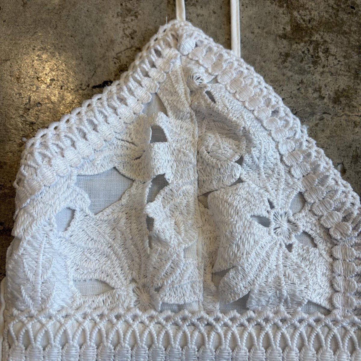 画像4: WHITE COLOR BUSTIER DESIGN LACE CAMISOLE / Ladies S (4)