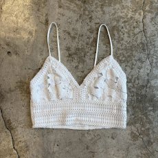 画像1: WHITE COLOR BUSTIER DESIGN LACE CAMISOLE / Ladies S (1)