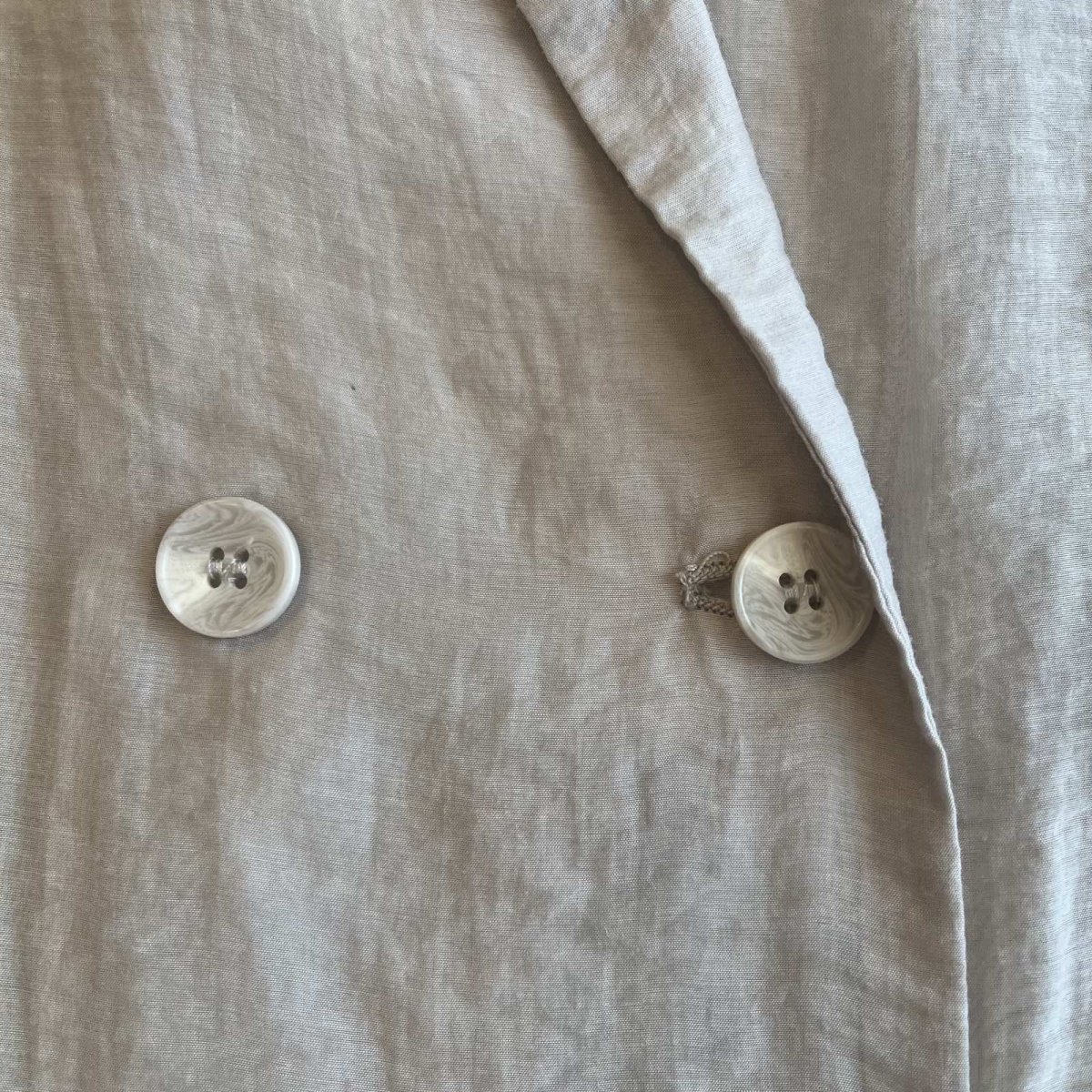 画像10: LIGHT GREY COLOR DOUBLE DESIGN SHEER TAILORED JACKET / Ladies L (10)