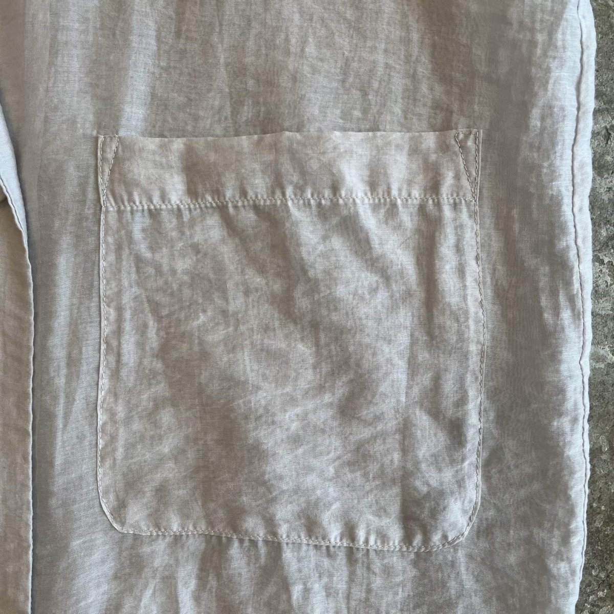 画像9: LIGHT GREY COLOR DOUBLE DESIGN SHEER TAILORED JACKET / Ladies L (9)