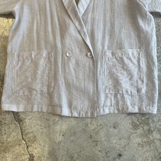 画像8: LIGHT GREY COLOR DOUBLE DESIGN SHEER TAILORED JACKET / Ladies L (8)