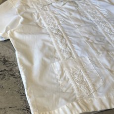 画像5: LINE ART BACK EMBROIDERY S/S CUBA SHIRT / Mens XL (5)