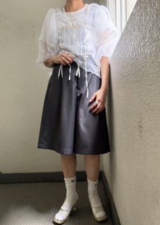 画像12: VOLUME SLEEVE DOUBLE RIBBON DESIGN TULLE L/S CARDIGAN  / Ladies M (12)
