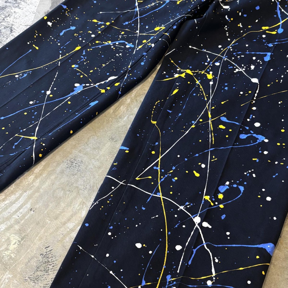 画像6: ALL OVER SPLASH PATTERN STRAIGHT SLACKS / W33 (6)