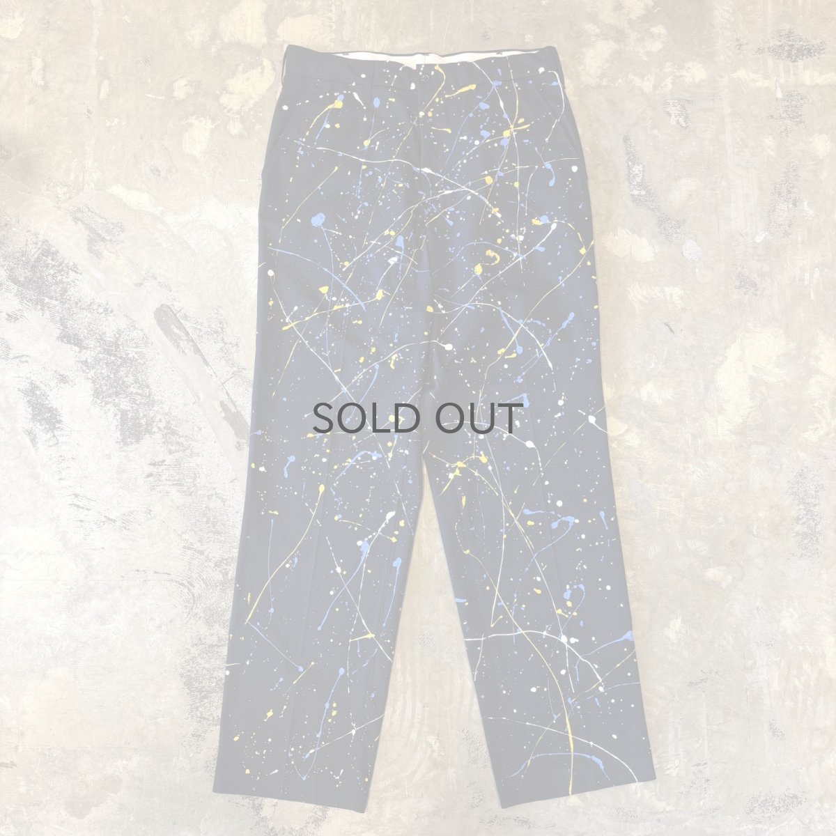 画像1: ALL OVER SPLASH PATTERN STRAIGHT SLACKS / W33 (1)