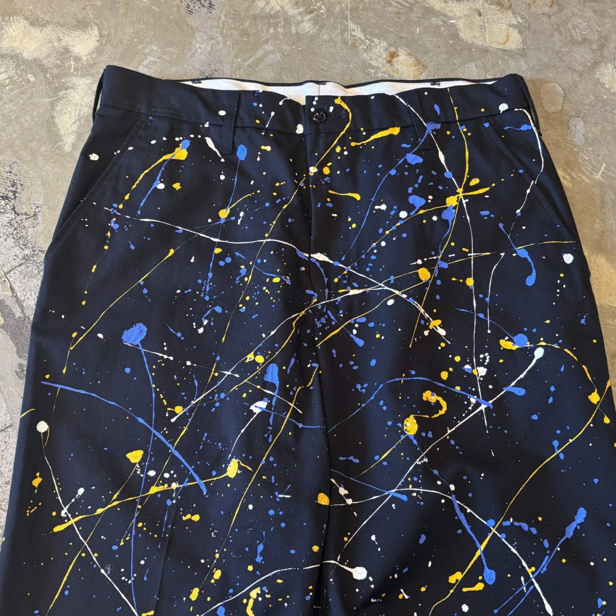 画像10: ALL OVER SPLASH PATTERN STRAIGHT SLACKS / W33 (10)
