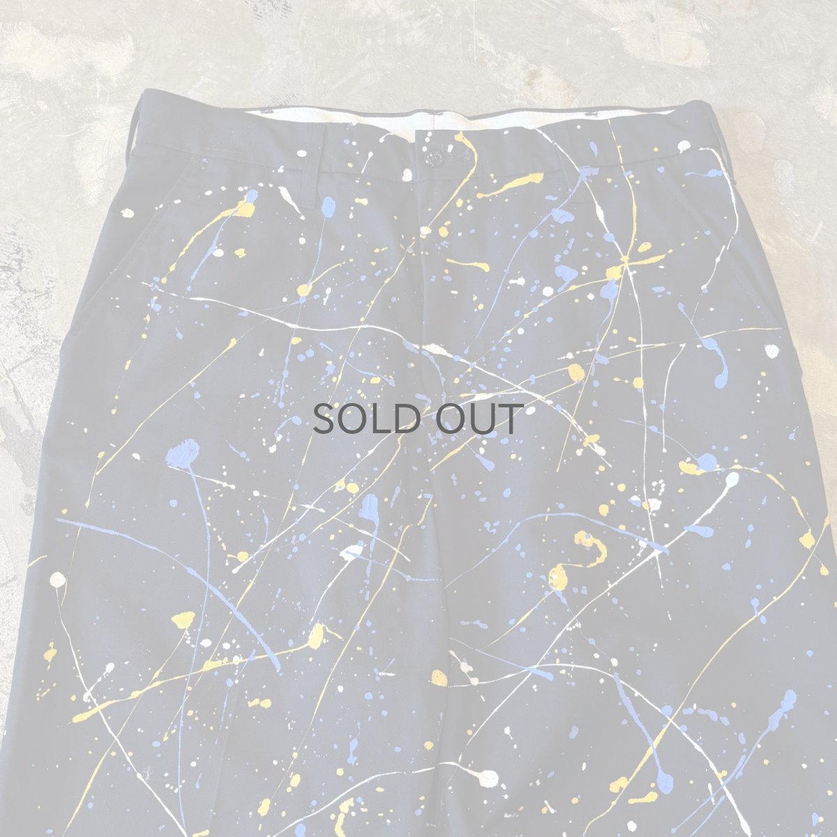 画像10: ALL OVER SPLASH PATTERN STRAIGHT SLACKS / W33 (10)