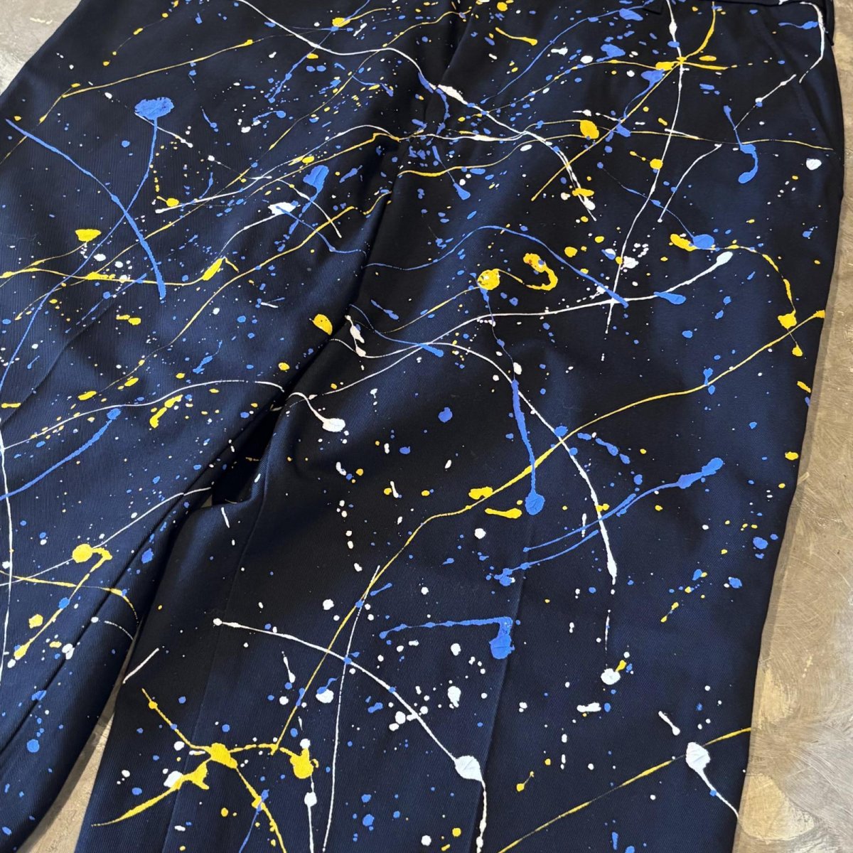 画像4: ALL OVER SPLASH PATTERN STRAIGHT SLACKS / W33 (4)