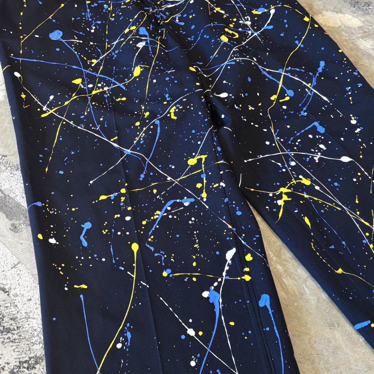 画像5: ALL OVER SPLASH PATTERN STRAIGHT SLACKS / W33 (5)